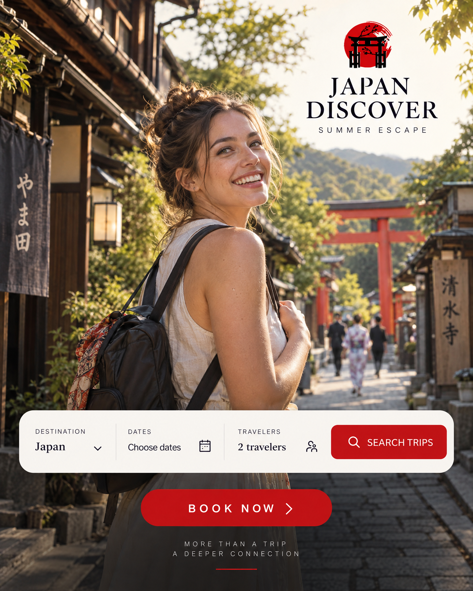 Japan Discover — واجهة من المشروع